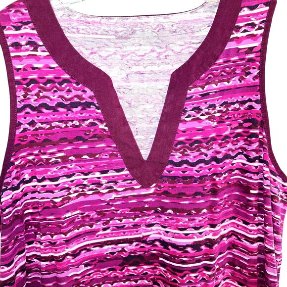 Women's Large Purple Sleeveless Sun Dress Cover Up Miss Size 12 14 - Picture 1 of 6